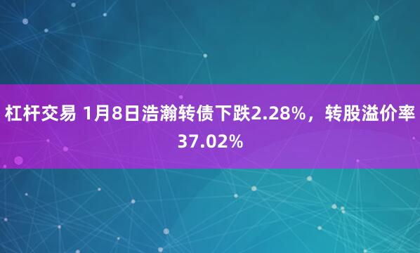 杠杆交易 1月8日浩瀚转债下跌2.28%，转股溢价率37.02%